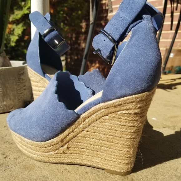 Marc Fisher Suede Ankle Strap Espadrille - Picture 3 of 4